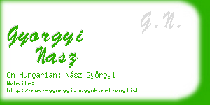 gyorgyi nasz business card